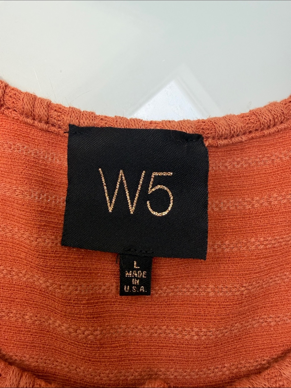 W5 Ribbed Tank in Rust Orange - Picture 8 of 8